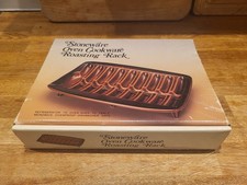 Stoneware Oven Roasting Rack Stoneware Brown Glazed Vintage Retro Boxed New