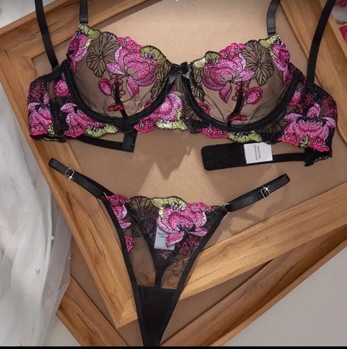 Sheer black floral - floral, embroidered