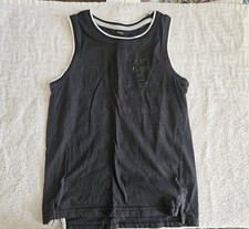 George Boys Vest Top – Black - Size 7-8 Years