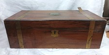 Victorian walnut writing slope - walnut,
