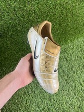 Nike Total 90 II Air Zoom SG football Boots Mens Size 10 Uk Gold White T90 Rare