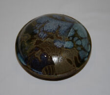 Vintage Diana Worthy Crich Pottery stoneware small round lidded pot