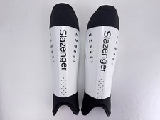 Slazenger Hockey Shin Guards, Mens Hockey Shin Pads Size Large, White, New