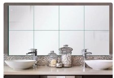 4PCS SELF ADHESIVE WALL STICKER SQUARE MIRROR TILES HOME DECOR