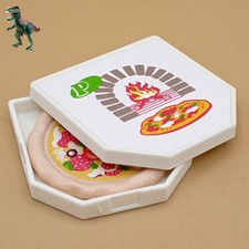 Playmobil pizza with box - pizzeria - Italian restaurant - delivery man - food