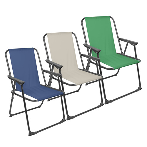 Matt black folding metal beach - matt,