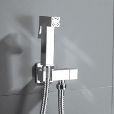 Square Chrome Brass Douche Set
