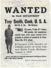 1919 US Army Pvt Murder Wanted