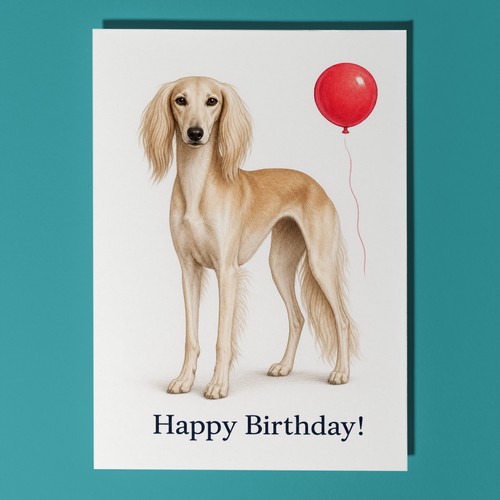 Saluki personalised birthday - personalised,