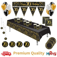 70th Birthday Black & Gold