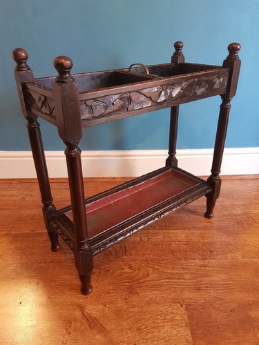 Antique victorian oak umbrella - antique,