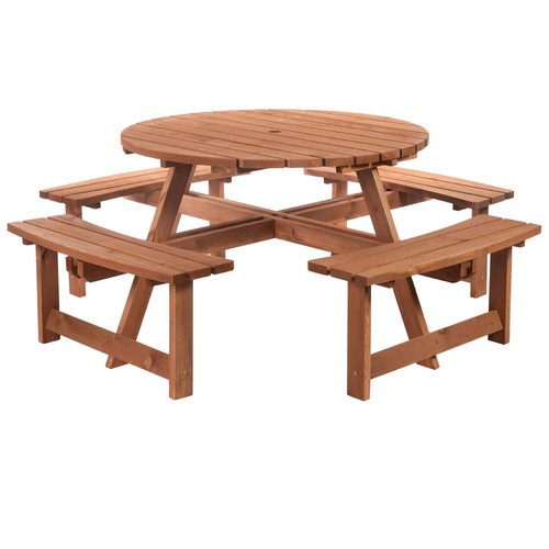 Seater round wooden pub - 8,