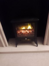 Black Electric Stove Fire