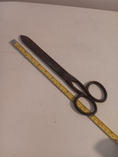 Vintage 11” CK Scissors Shears Upholstery Sewing Tailor Old Tool