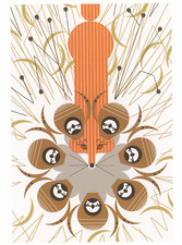 Fox Charley Harper Postcard