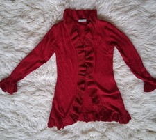Marks & Spencer cashmere, angora, viscose & cotton cardigan. Size 8/10, red.