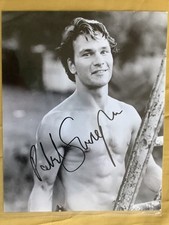 Signed Patrick Swayze 10” x 8” Black & White Photograph