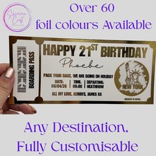 Personalised Boarding Pass  -