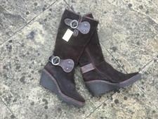 Fly London Long Brown Suede