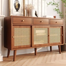 Retro Rattan Sideboard Cabinet