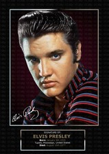 ELVIS PRESLEY - 1950's -  SIGNED ORIGINAL A4 PHOTO PRINT MEMORABILIA