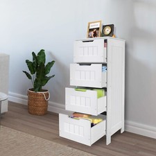 Heavy Duty Tall 4 Drawer White