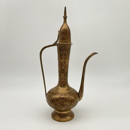 Vintage indian brass etched - brass,