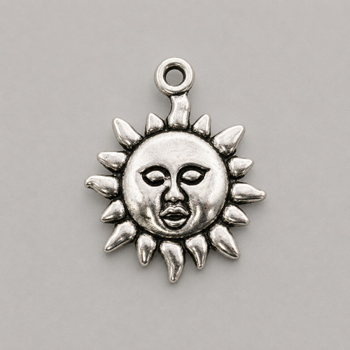 Tibetan silver sun pendants - silver,