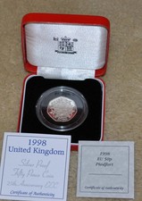 SILVER PIEDFORT COIN 50P