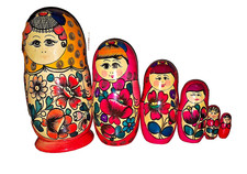 Russian Matryoshka Nesting Doll Authentic 6pcs Handmade