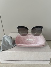 Miu Miu Black With Glitter  Sunglasses with Original Case