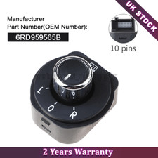 Rearview Mirror Adjust Knob Button Switch For VW Polo 6R 6C 2010-2017 6RD959565B