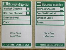 Microwave Emission Test Labels for Portable Appliance Testing