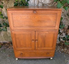 1950s ERCOL DRINKS CABINET / BUREAU - Vintage Windsor Blue Label - CAN DELIVER