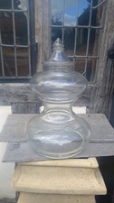 Early Antique Victorian Large Double Chamber Leech Apothecary Chemist Drug Jar
