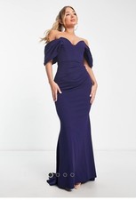 Goddiva bardot fishtail maxi
