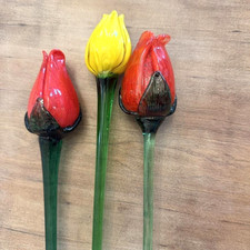 Hand Blown Art Glass Tulip