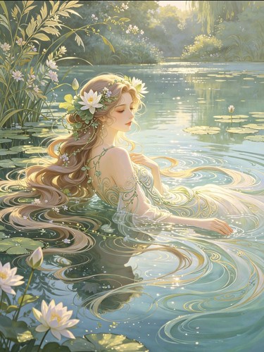 Art nouveau lady the - art,