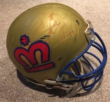 Genuine Game Worn London Monarchs American Football Helmet worn by Lewis Capes.