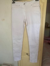 TU by Sainsburys White Denim Regular Fit Skinny Women Jeans UK 12 R New No Tags.