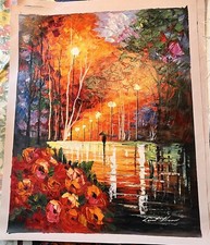 PARK FLOWERS Original Oil