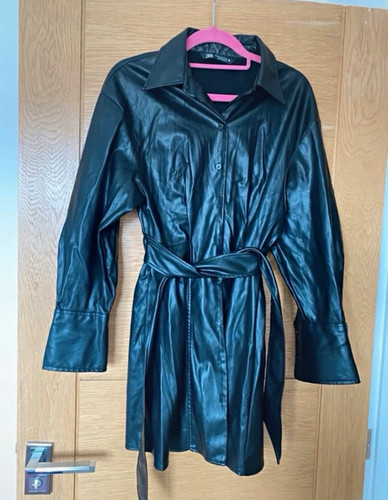 Zara black faux - faux, leather