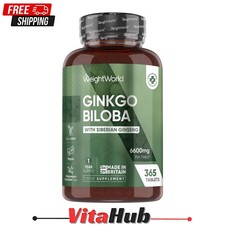Ginkgo Biloba - 365 Tablets -
