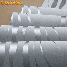 Silver Grey Wallpaper Roll 3D