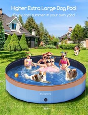 Meowant Foldable Dog Pool | Large 6XL (107 x 20 cm) |  Paddling Pool . RRP £78