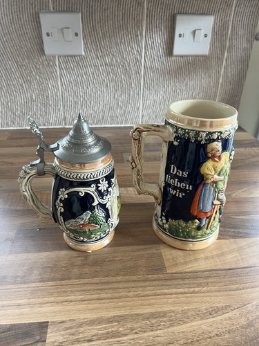 Vintage german beer steins - german,
