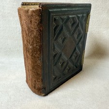 Antique Victorian Civil War Era Photo Album 1800s With Some tin types