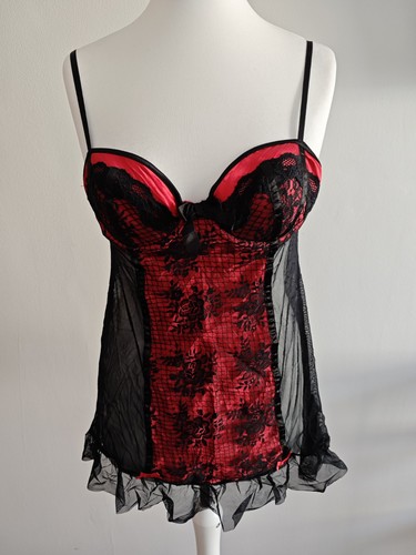 Vintage y2k black red women - red, women's