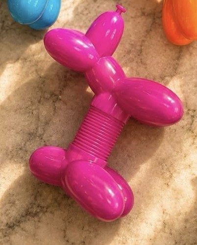 Pink balloon dog - balloon, shape