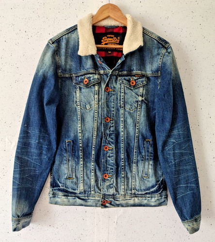 Superdry denim jacket size - superdry,